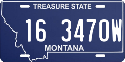 MT license plate 163470W