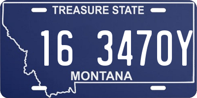 MT license plate 163470Y
