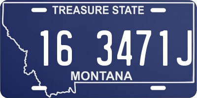 MT license plate 163471J