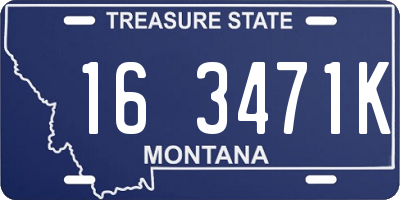 MT license plate 163471K