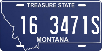 MT license plate 163471S