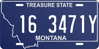 MT license plate 163471Y