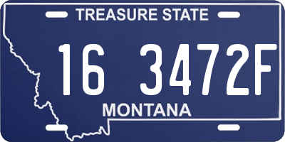 MT license plate 163472F