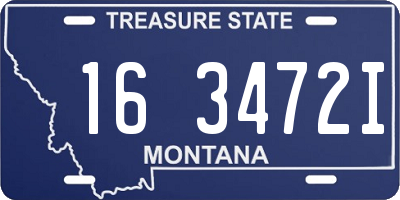 MT license plate 163472I
