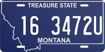 MT license plate 163472U