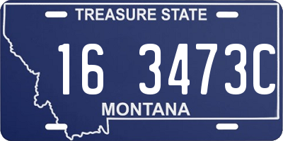 MT license plate 163473C
