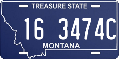 MT license plate 163474C
