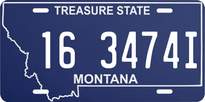 MT license plate 163474I