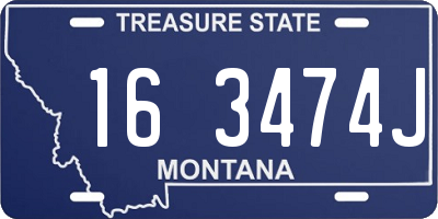 MT license plate 163474J