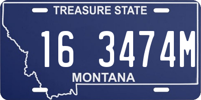 MT license plate 163474M