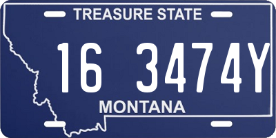 MT license plate 163474Y