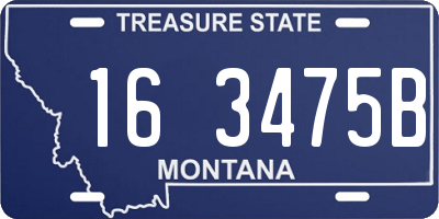 MT license plate 163475B