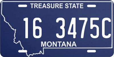 MT license plate 163475C