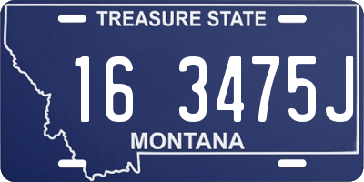 MT license plate 163475J