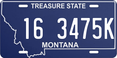 MT license plate 163475K