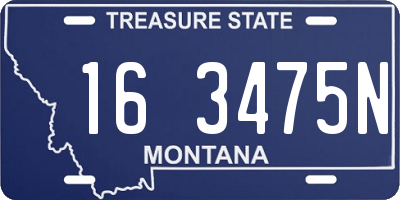 MT license plate 163475N