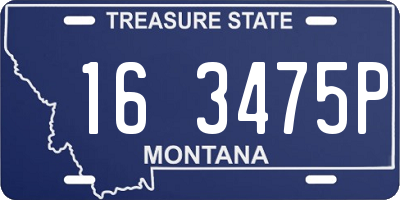 MT license plate 163475P