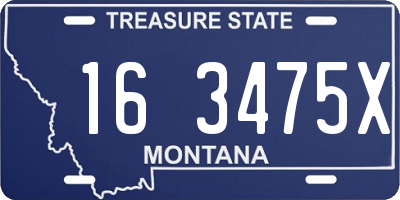 MT license plate 163475X