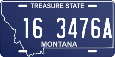 MT license plate 163476A