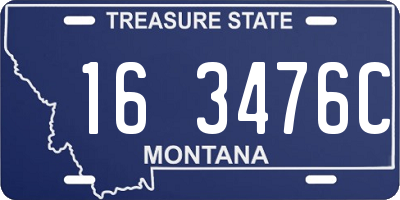 MT license plate 163476C