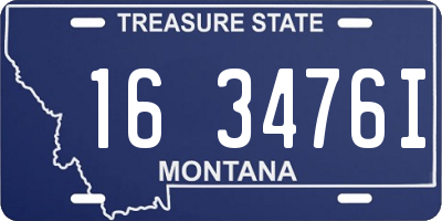 MT license plate 163476I