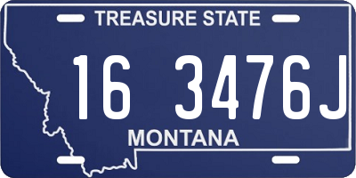 MT license plate 163476J