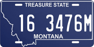 MT license plate 163476M