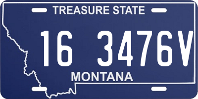 MT license plate 163476V