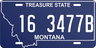 MT license plate 163477B