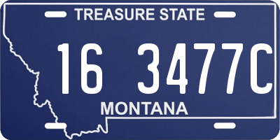 MT license plate 163477C
