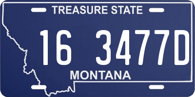 MT license plate 163477D