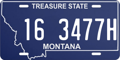 MT license plate 163477H