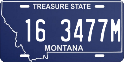 MT license plate 163477M