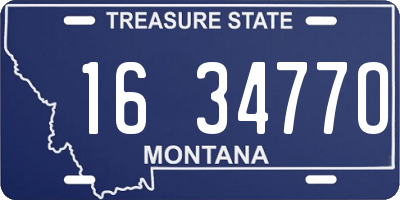 MT license plate 163477O