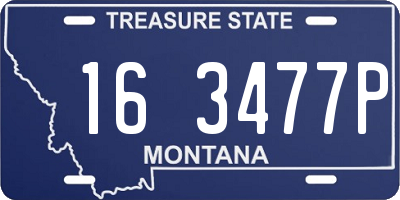 MT license plate 163477P