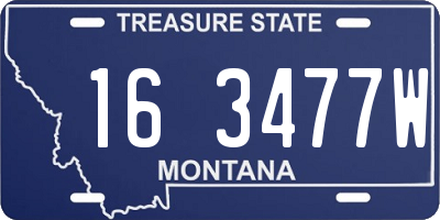 MT license plate 163477W
