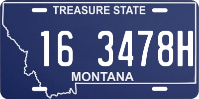 MT license plate 163478H