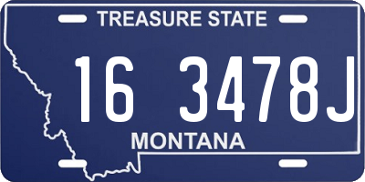 MT license plate 163478J
