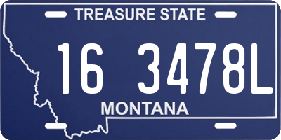 MT license plate 163478L