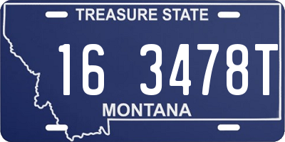 MT license plate 163478T