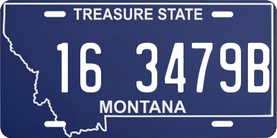 MT license plate 163479B