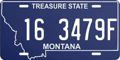 MT license plate 163479F