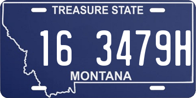 MT license plate 163479H