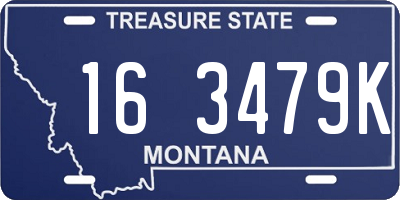 MT license plate 163479K
