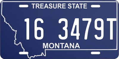 MT license plate 163479T
