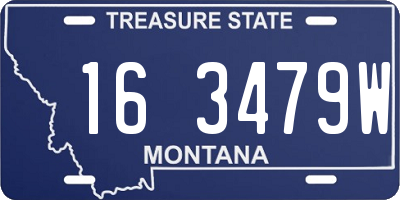 MT license plate 163479W