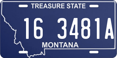 MT license plate 163481A