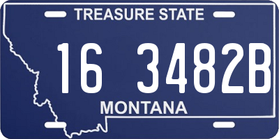 MT license plate 163482B