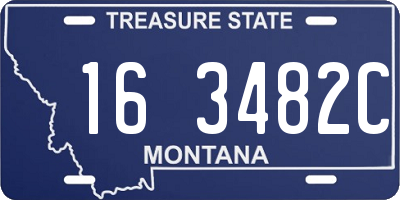 MT license plate 163482C