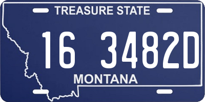 MT license plate 163482D